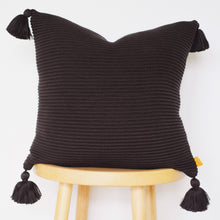 Load image into Gallery viewer, Textured Ribbed Pillow Cover with Tassels