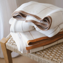 Load image into Gallery viewer, Modern Large Grid Design Cotton Throw Blanket