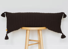 Load image into Gallery viewer, Rib Knit Lumbar Pillow Cover with Tassels

