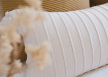 Load image into Gallery viewer, Ribbed Lumbar Pillow Cover with Tassels
