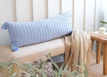Load image into Gallery viewer, Ribbed Lumbar Pillow Cover with Tassels
