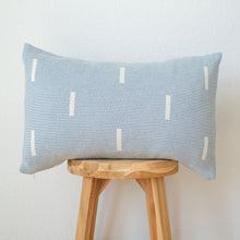 Load image into Gallery viewer, Grid Dash Lines Pillow Cover - Blueprint Sky / Mustard Yellow