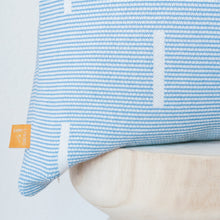 Load image into Gallery viewer, Grid Dash Lines Pillow Cover - Blueprint Sky / Mustard Yellow