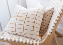 Load image into Gallery viewer, Modern Grid Pillow Cover (Burnt Orange)