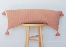 Load image into Gallery viewer, Ribbed Lumbar Pillow Cover with Tassels