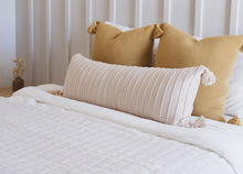 Load image into Gallery viewer, Ribbed Lumbar Pillow Cover with Tassels