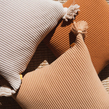 Load image into Gallery viewer, Textured Ribbed Pillow Cover with Tassels