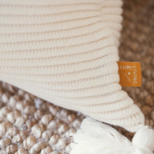 Load image into Gallery viewer, Textured Ribbed Pillow Cover with Tassels