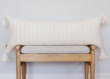 Load image into Gallery viewer, Rib Knit Lumbar Pillow Cover with Tassels
