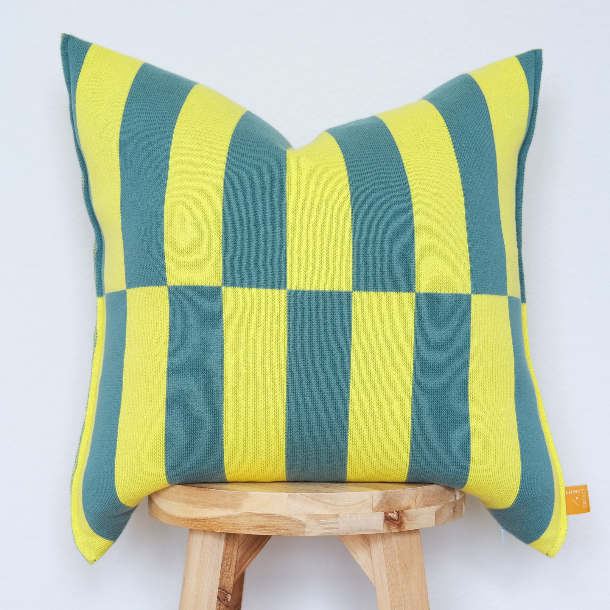 Bold Striped Cotton Pillow Cover | Color Block Accent – Lumi Living, image size:2048x2048