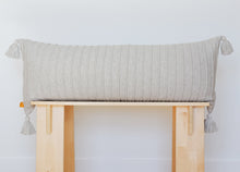 Load image into Gallery viewer, Ribbed Lumbar Pillow Cover with Tassels
