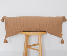 Load image into Gallery viewer, Rib Knit Lumbar Pillow Cover with Tassels
