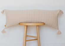 Load image into Gallery viewer, Rib Knit Lumbar Pillow Cover with Tassels
