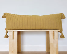 Load image into Gallery viewer, Rib Knit Lumbar Pillow Cover with Tassels
