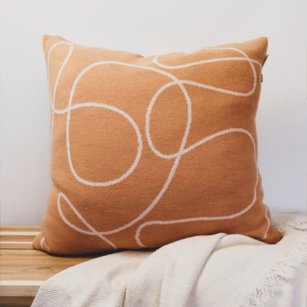 Abstract Line Throw Pillow Cover