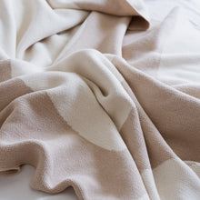 Load image into Gallery viewer, Abstract Shapes Cotton Throw Blanket (Neutral &amp; Cream)
