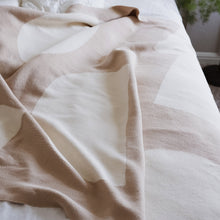 Load image into Gallery viewer, Abstract Shapes Cotton Throw Blanket (Neutral &amp; Cream)
