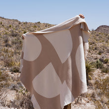 Load image into Gallery viewer, Abstract Shapes Cotton Throw Blanket (Neutral &amp; Cream)
